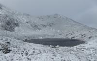 Lago Ubales con nieve